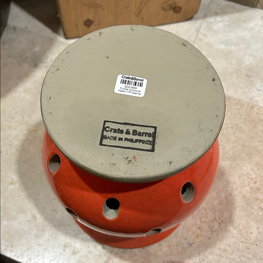 CRATE & BARREL Portola Hurricane Candle Holder